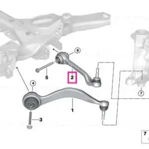 Wishbone, bottom, with rubber mount left - BMW Preț promoțional