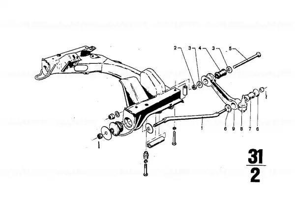 Wishbone, left L=381MM Retur ușor