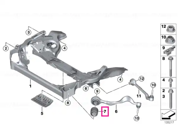 Set bucse elastice pentru brat tractiune - BMW Preț promoțional