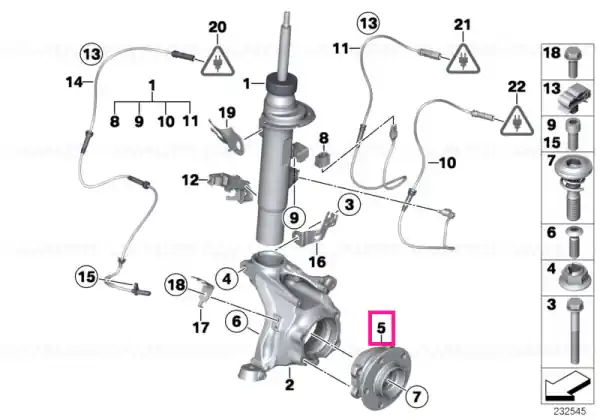 Disponibil imediat Wheel hub with bearing, front
