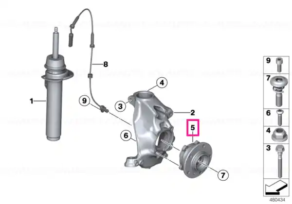 Chilipir Wheel hub with bearing, front