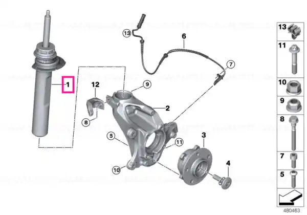 Front right spring strut - BMW Ofertă limitată