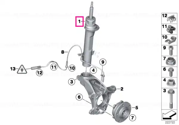 Cel mai vândut Left front spring strut - BMW - Mini