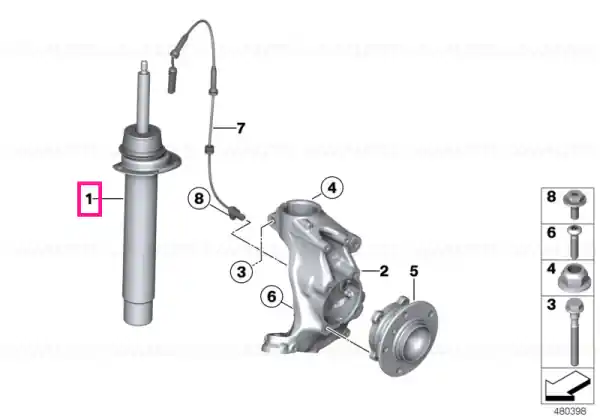Vezi acum Spring strut, front - BMW