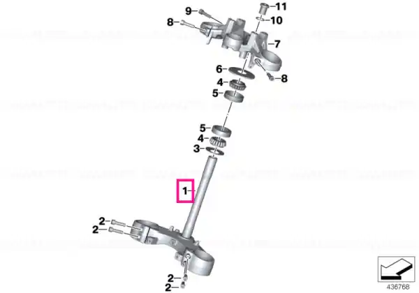 Lower fork cross brace Disponibil imediat
