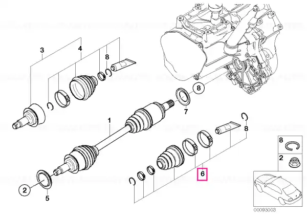 Kit reparație burduf interior - BMW - Mini Reducere de preț