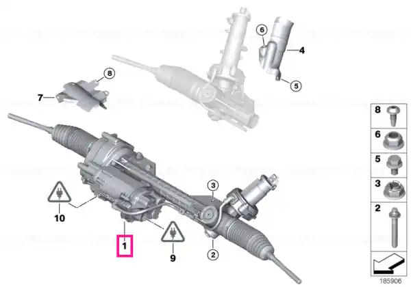 Plată securizată EXCH-steering box, electr.