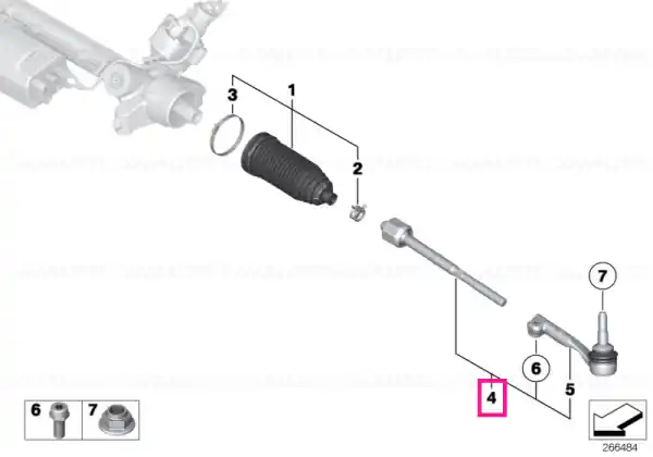 Right tie rod Disponibil imediat