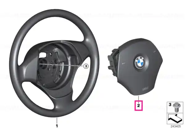 Airbag module driver's side w absorber Livrare rapidă