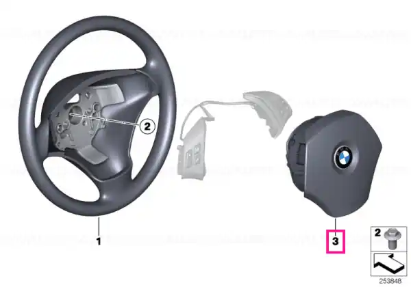 Airbag module driver's side w absorber Ofertă