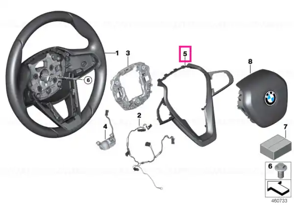 Decorative trim, steering wheel - BMW Livrare expres