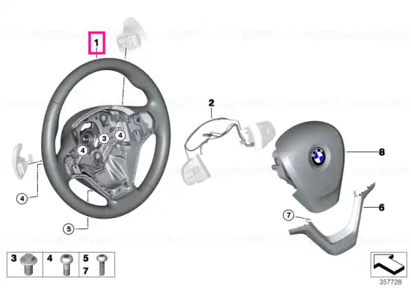 Sprt st. wheel, leather, shift paddles - BMW Cel mai vândut