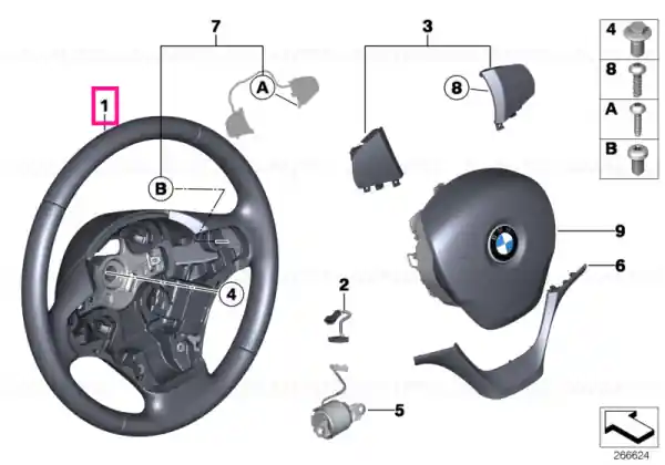 Steering wheel, leather Doar azi