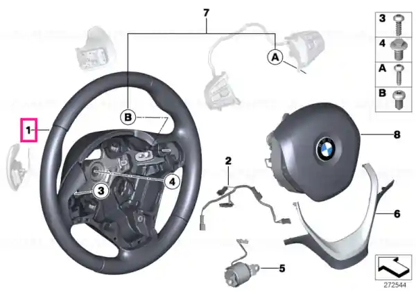 Sprt st. wheel, leather, shift paddles SCHWARZ - BMW Noutate