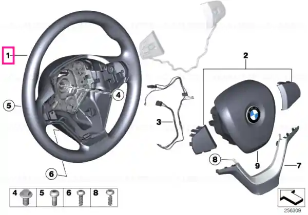 Sport steering wheel, leather Plată sigură