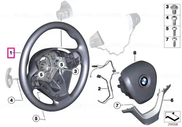 Vezi acum Sprt st. wheel, leather, shift paddles - BMW