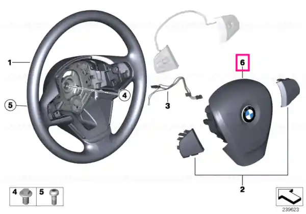 Airbag module, driver's side Retur gratuit