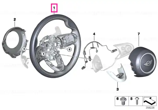 Cel mai vândut Sprt st. wheel, leather, shift paddles JCW - BMW - Mini