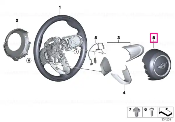 Lichidare de stoc Airbag module,driverside,sport strng wh.