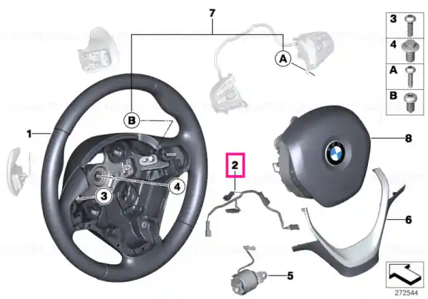 Noutate connecting line, steering wheel