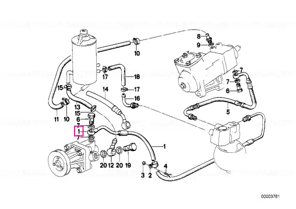 Reducere Pressure hose assy - BMW
