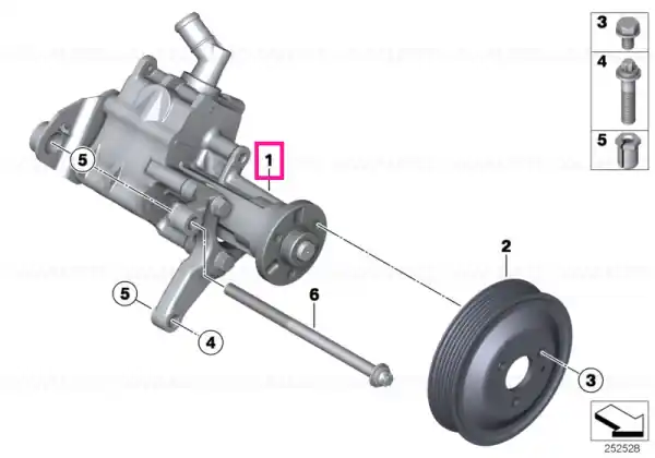 Power steering pump LF 41 - BMW Comandă acum