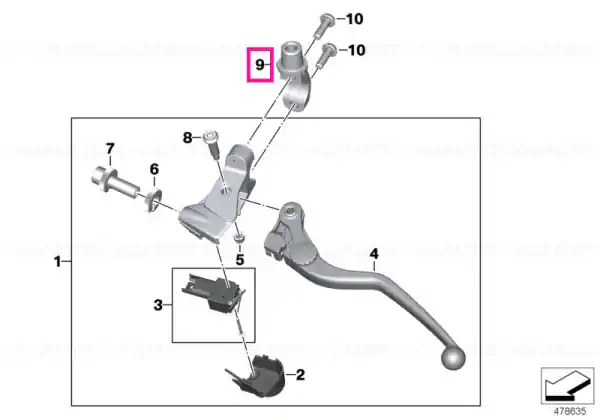 Livrare gratuită Clamp with mirror mount - BMW Motorrad