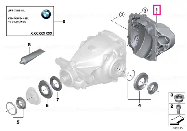 Plată sigură Capac transmisie TYP 188LW - BMW