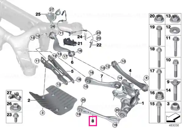 Promoție Trailing arm with rubber mount - BMW