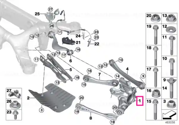Wheel carrier, rear right Preț promoțional
