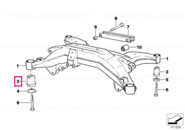 Rubber mounting - BMW Chilipir