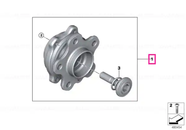 Wheel hub with bearing, rear Cumpără acum