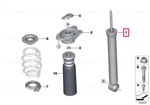 Shock absorber, rear Cumpără acum
