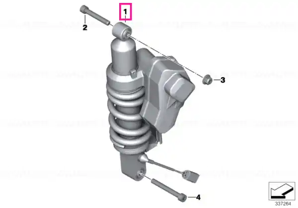 Spring strut, rear ESA - BMW Motorrad Livrare rapidă