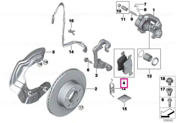 Kit reparație plăcuțe frână - BMW Promoție