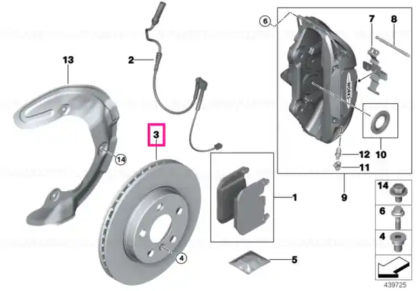 Retur ușor Disc frână ventilat 335X30 - BMW - Mini
