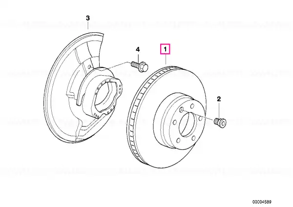 Brake disc, ventilated 334X32 - BMW Cel mai vândut