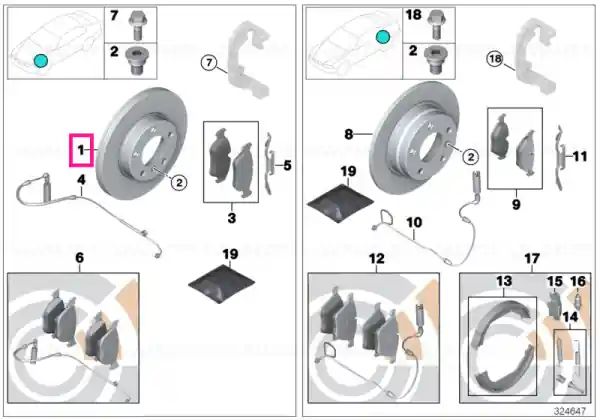 Retur ușor Disc de frână ventilat 332X30 - BMW