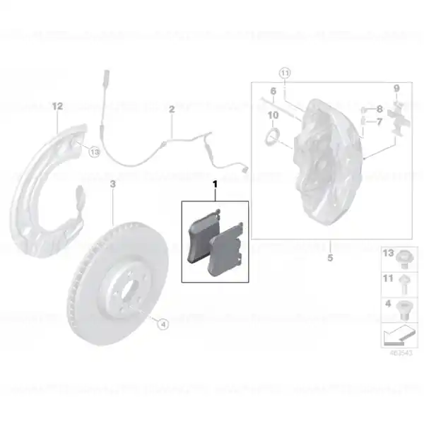 Set placute frana fata fara azbest - BMW Seria 5 G30, G31; Seria 6 G32; Seria 7 G11, G12 Livrare rapidă
