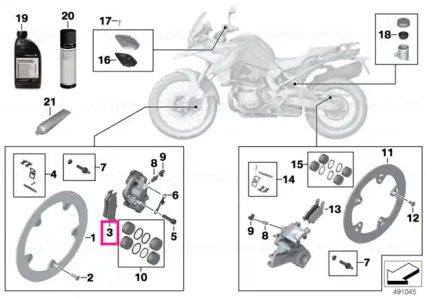 Ofertă Set of brake pads front - BMW Motorrad