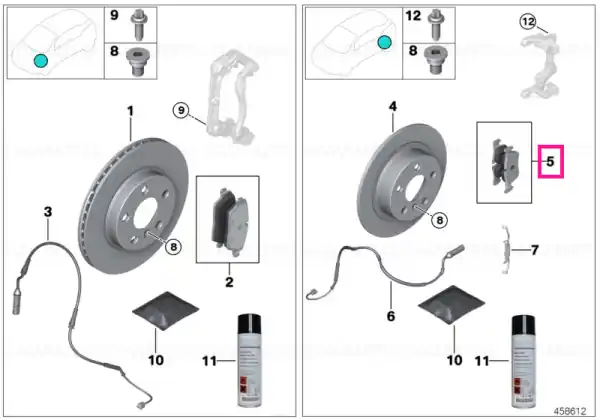 Ofertă exclusivă Kit reparație plăcuțe frână fără azbest - BMW