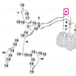 Brake pipe control circuit, front - BMW Motorrad Promoție