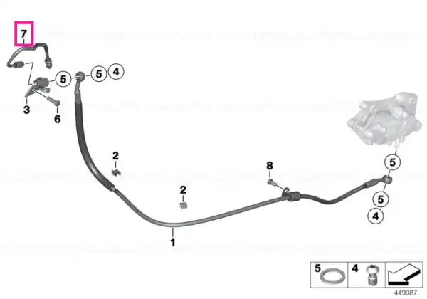 Brake pipe rear - BMW Motorrad Reducere specială