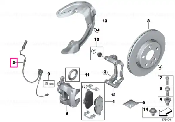Senzor uzură plăcuțe frână, față stânga - BMW Reducere extra