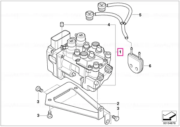 Cel mai vândut Pressure modulator, fully integral ABS