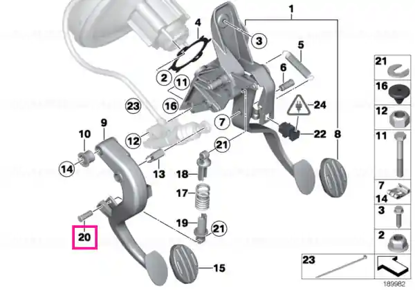 Lichidare de stoc Știft arc ajutaj D=8MM/L=24MM - BMW