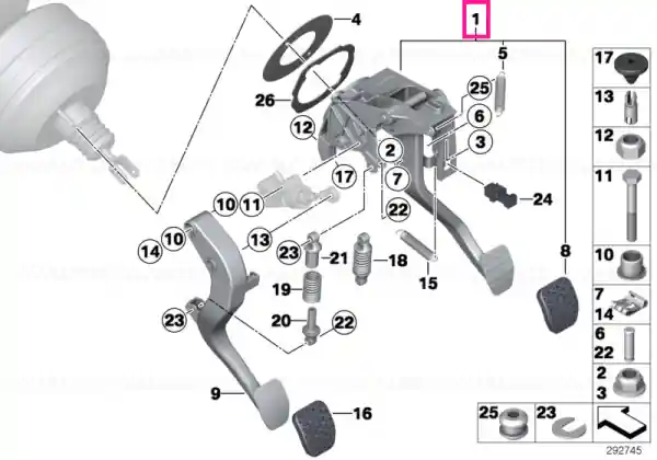 Preț redus Pedal assembly wiht brake pedal