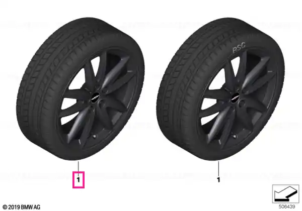 Roată completă de iarnă - JCW Grip Spoke 815 cu anvelopa Nokian Tyres HKPL 9 FRT - 225/50R18 95T - Mini Countryman F60 Transport gratuit