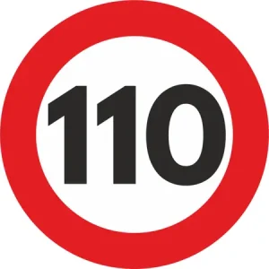 AUTOCOLANT LIMITA VITEZA MIC 110KM Comandă acum