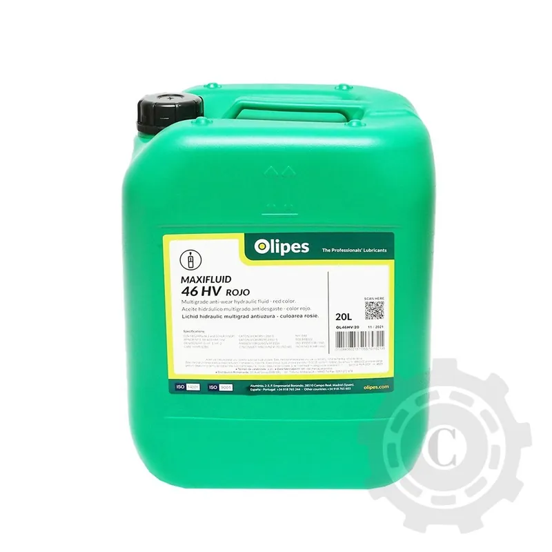 Comandă acum Ulei Olipes hidraulic rosu MAXIFLUID 46 HV 20L